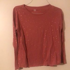 Girl’s Old Navy Pink w Gold Dots Shirt
